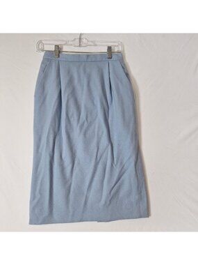 Vintage Pendleton 100% Wool Baby blue Skirt size 6